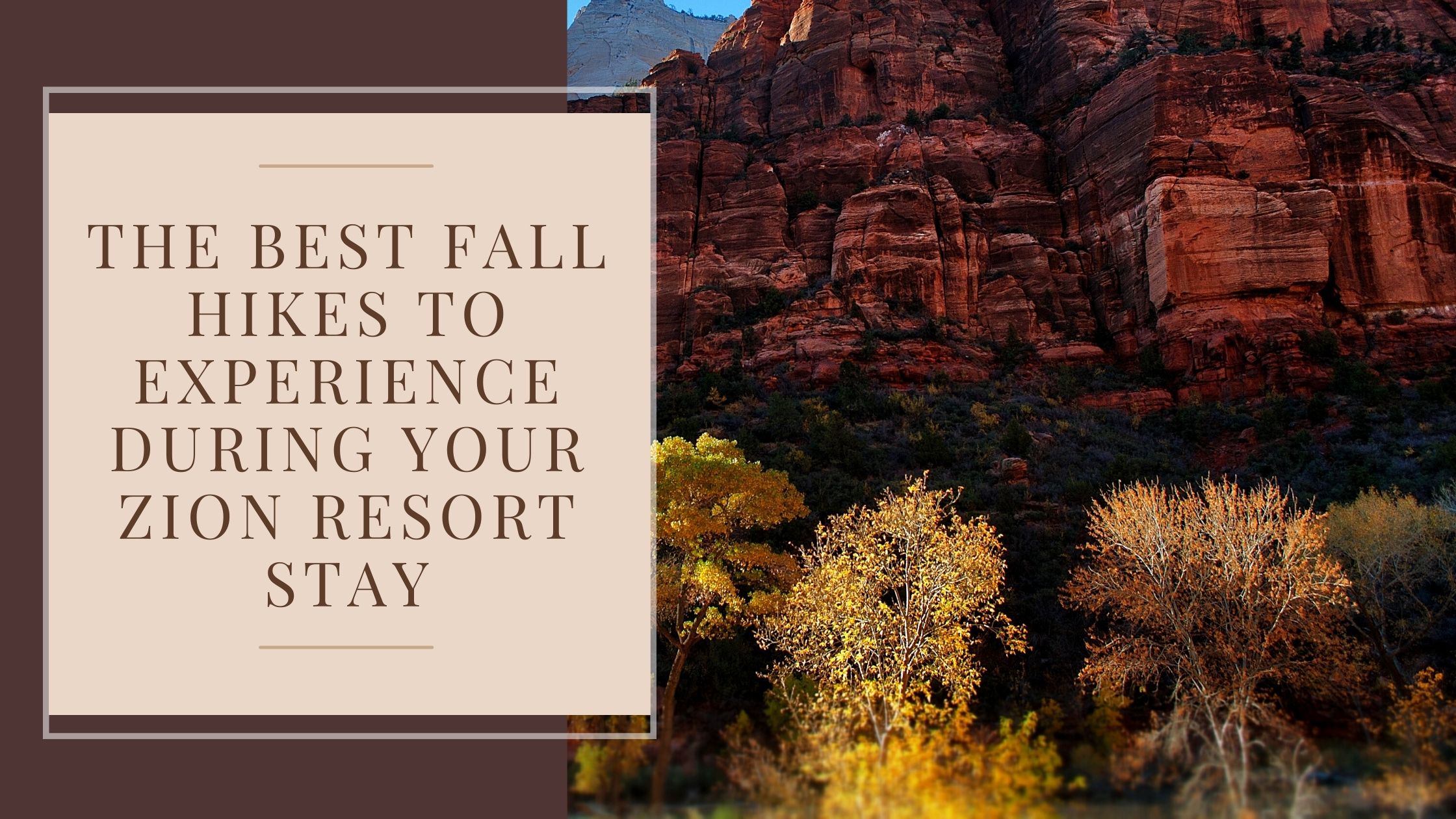 the best fall hikes to experience during your zion resort stay