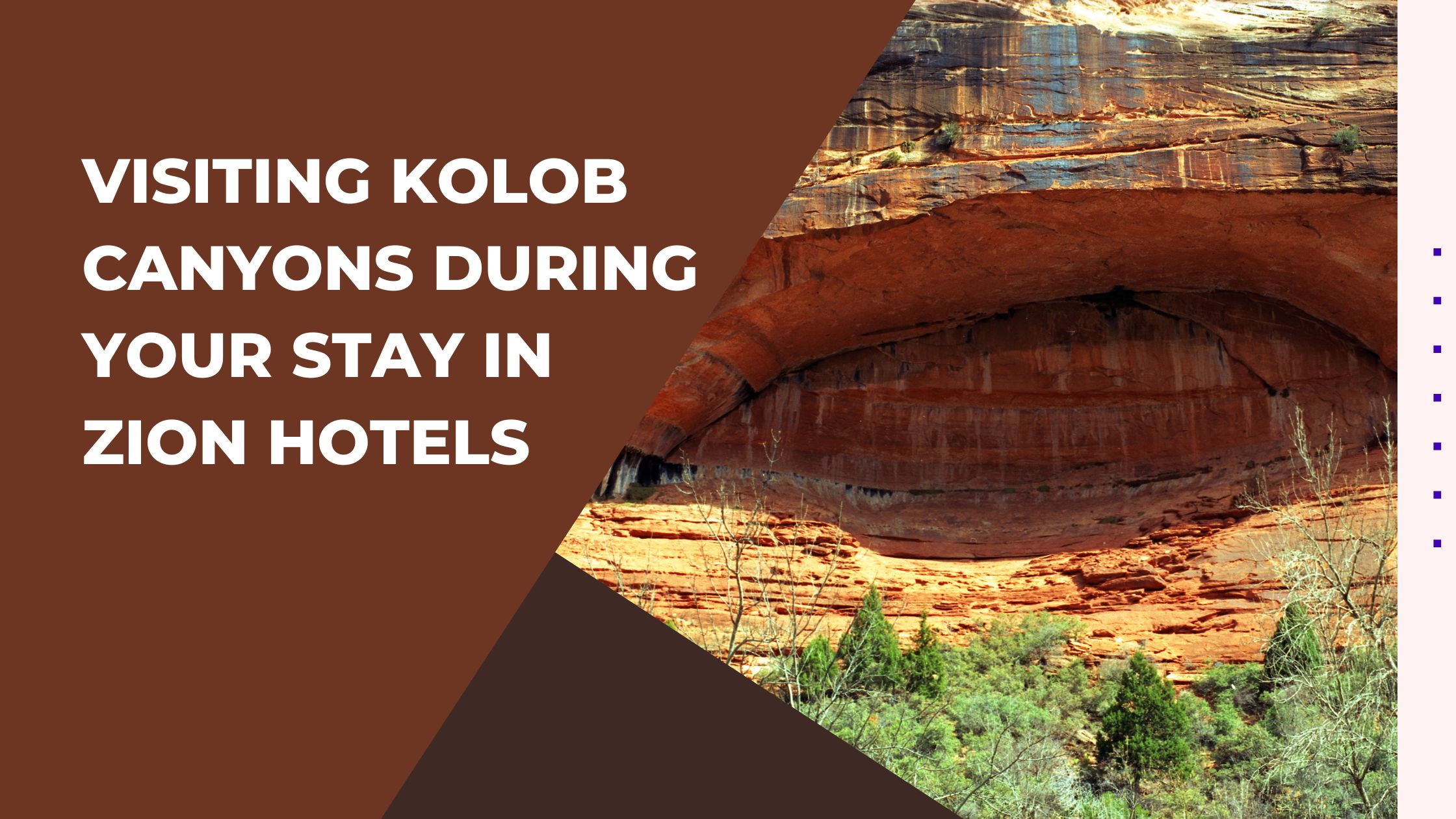 visiting kolob canyons during your stay in zion hotels