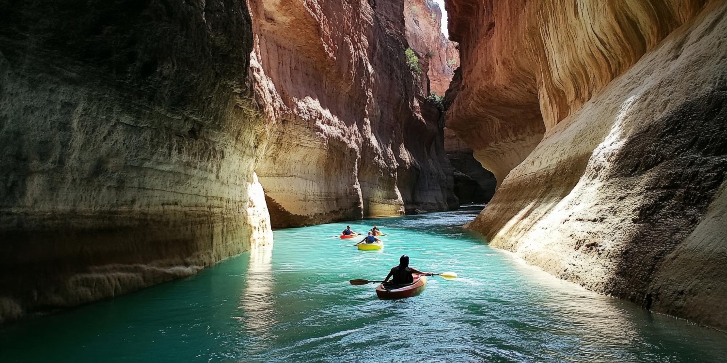 Virgin river tubing in zion national park