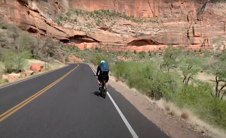biking in zion national park