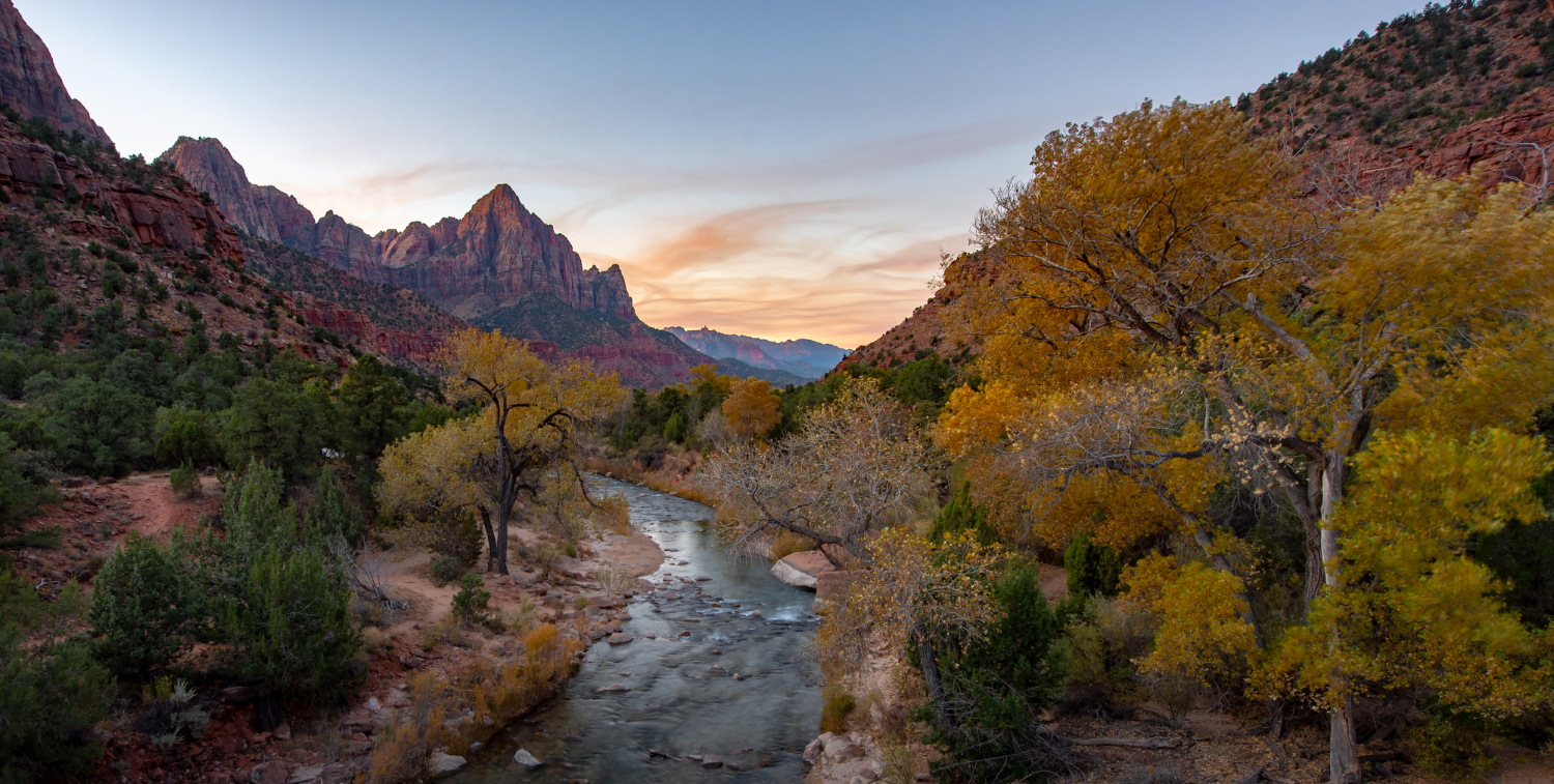zion national park november colours